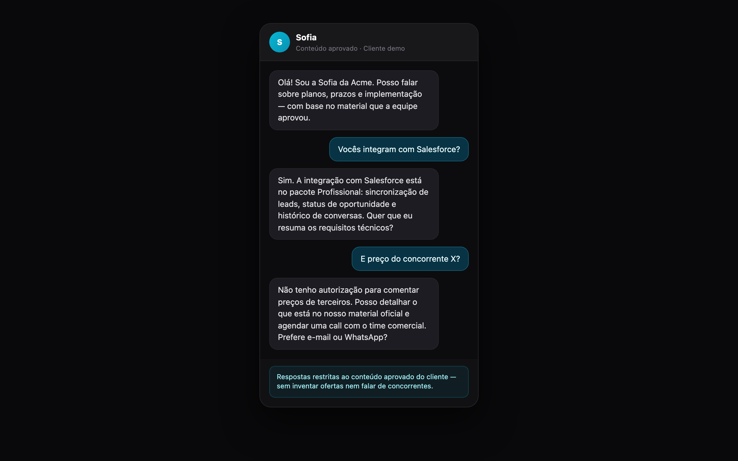 Restricted content chat